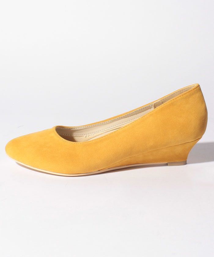 ラナン RANAN 幅広ゆったりアーモンドトゥウェッジパンプス