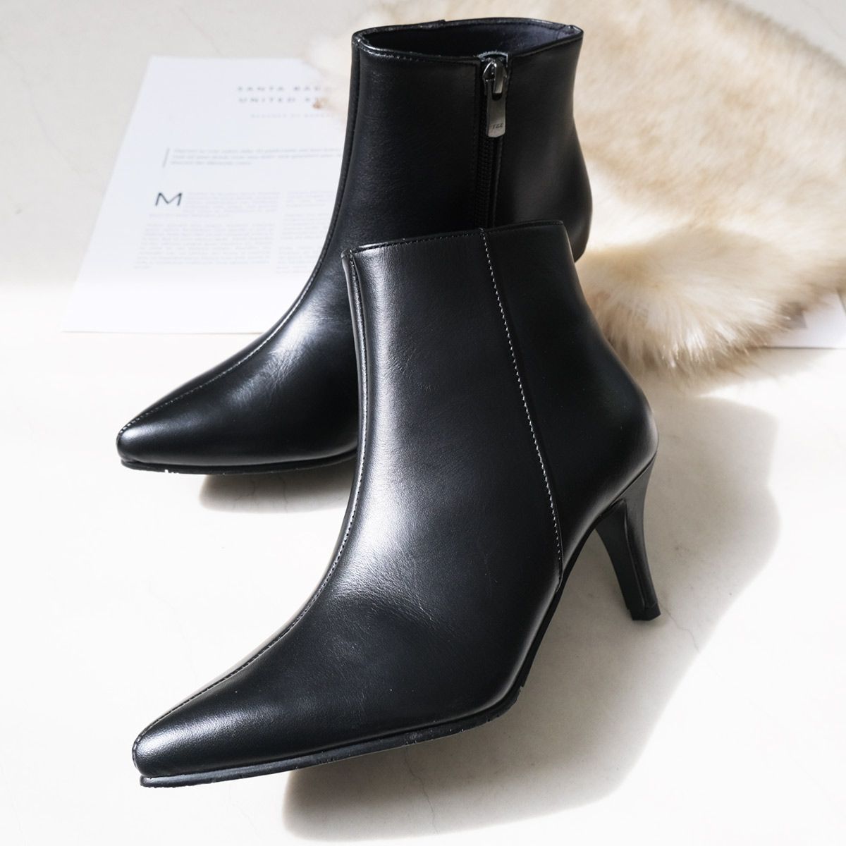 ポインター pointer 【本革】ブーツ ポインテッドトゥ 日本製 レディース 7cmヒール 歩きやすい 履きやすい PO-PTN710