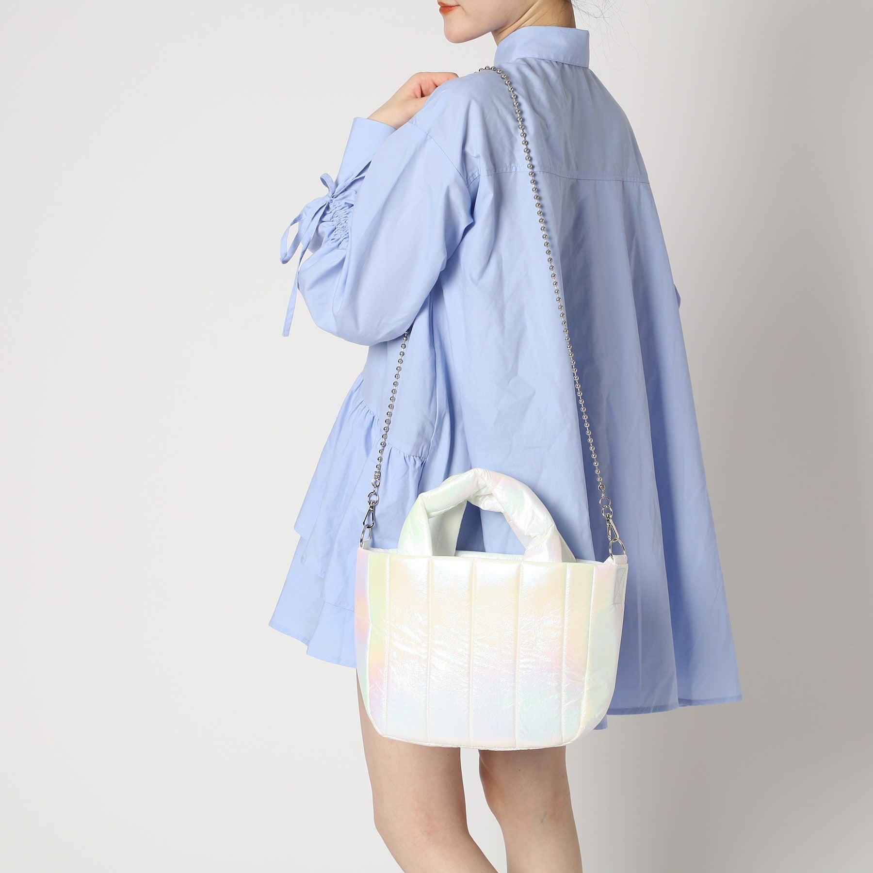 オーバータッシェ Ober Tashe メタリックショルダーバッグ2WAYトート (パープル(083)) パープル(083)