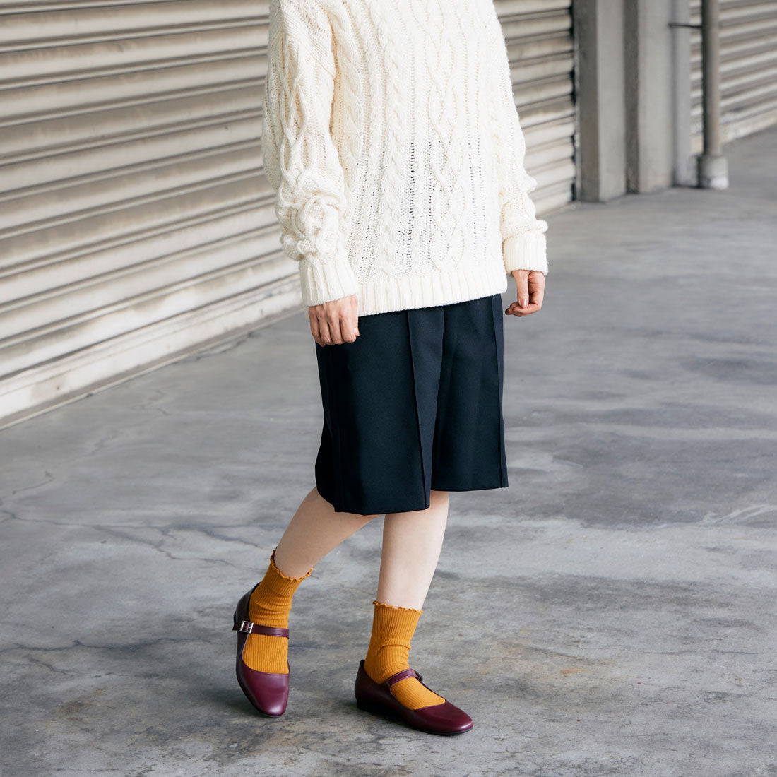 ノヤウ noyau ラウンドストラップメリージェーンシューズ (ワイン) ワイン