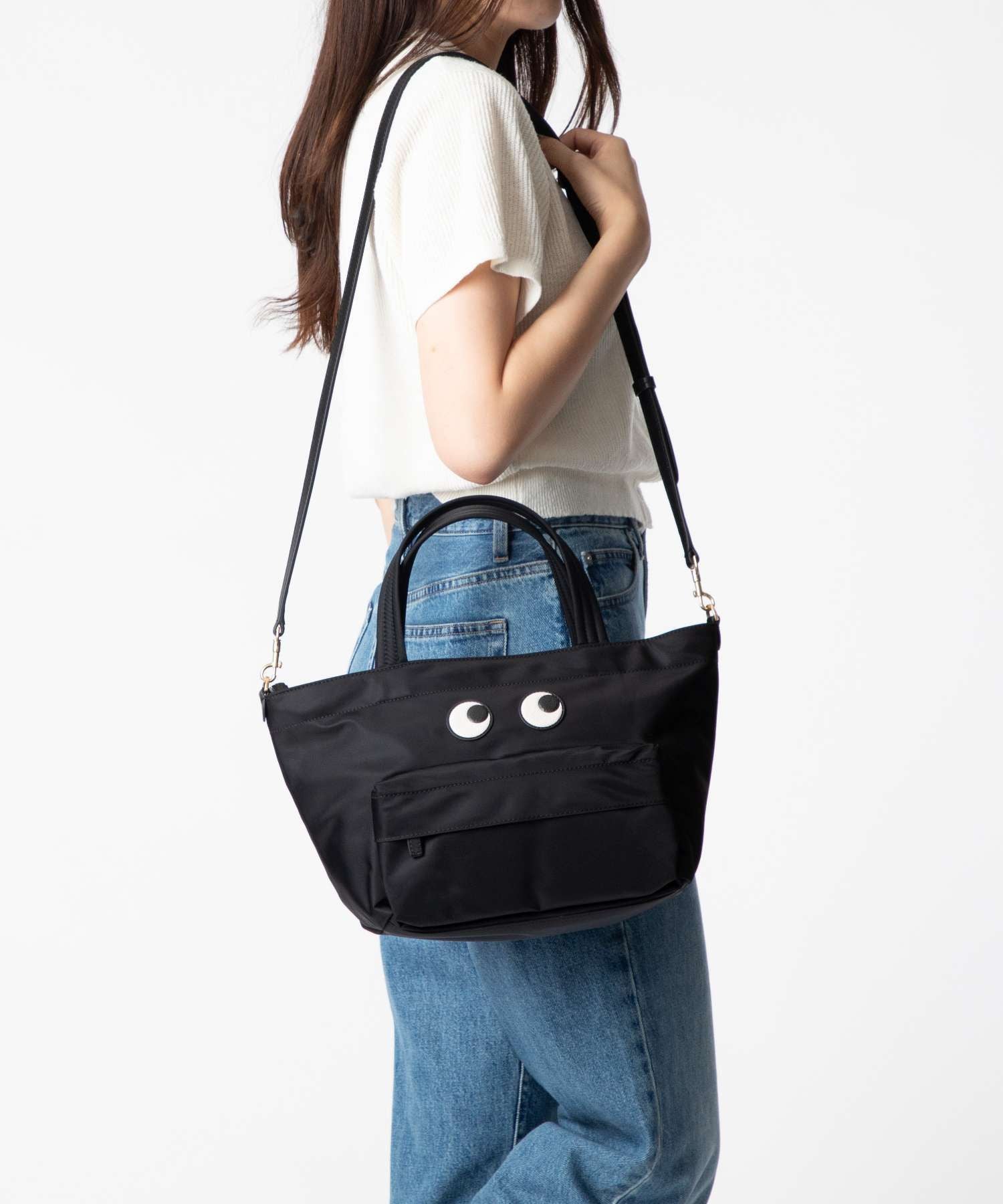 アニヤハインドマーチ Anya Hindmarch 5050925 193511 ハンドバッグ E/W Tote Mini Eyes in ECONYL regenerated Nylon レディース バッグ アイズ ミニトート
