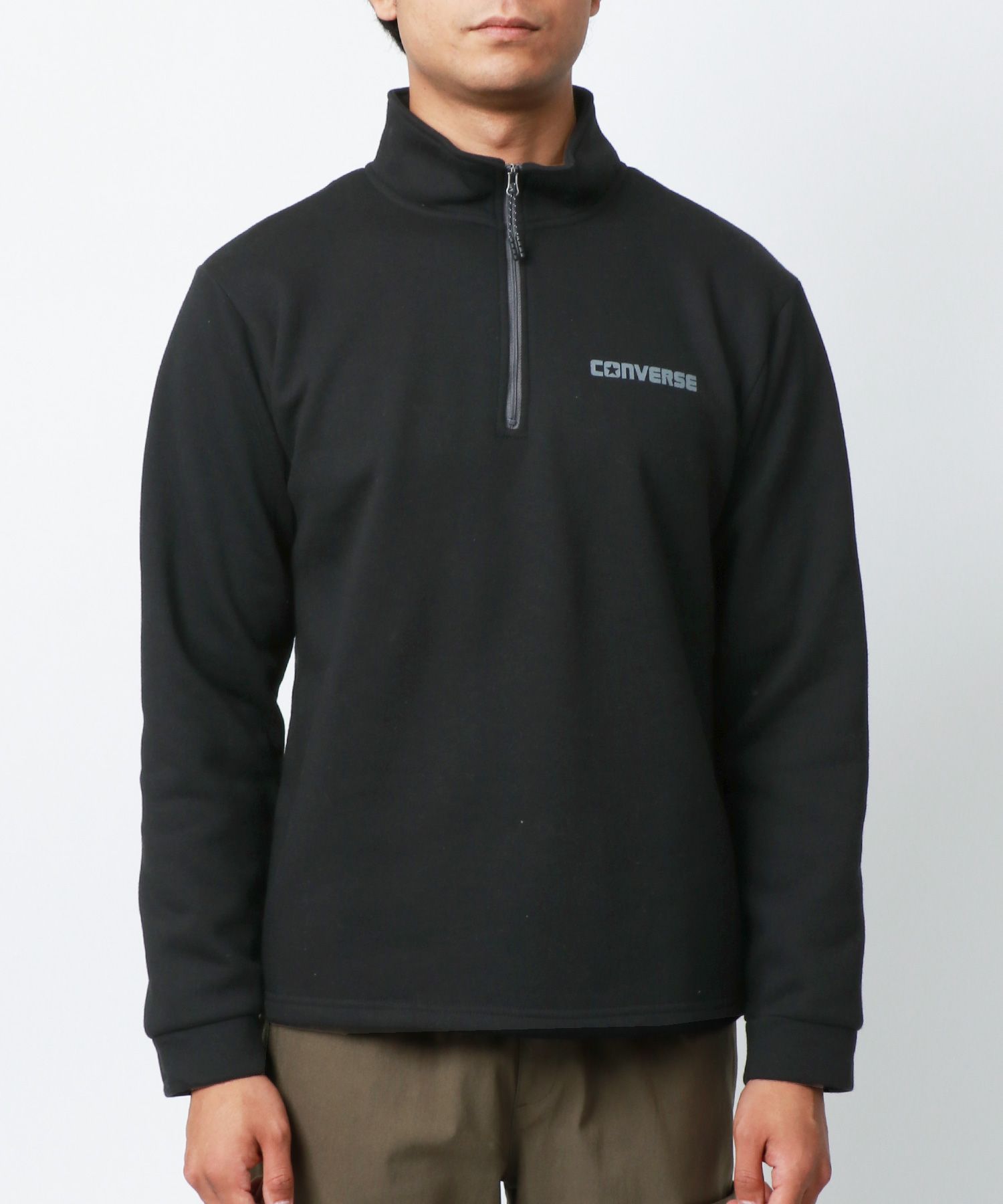 Marukawa MARUKAWA 【CONVERSE】 Converse Fleece-Lined Zip-Up Trainer Half-Zip Sweat Golf Sports Loungewear