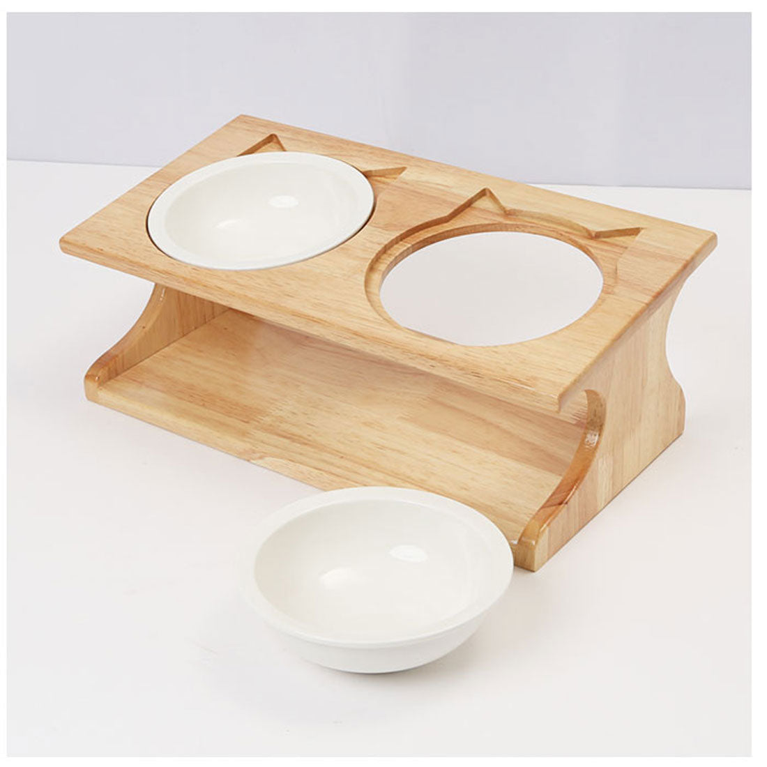 バックヤードファミリー BACKYARD FAMILY ペット食器台 ptemtg23【返品不可商品】 (ホワイト) ホワイト