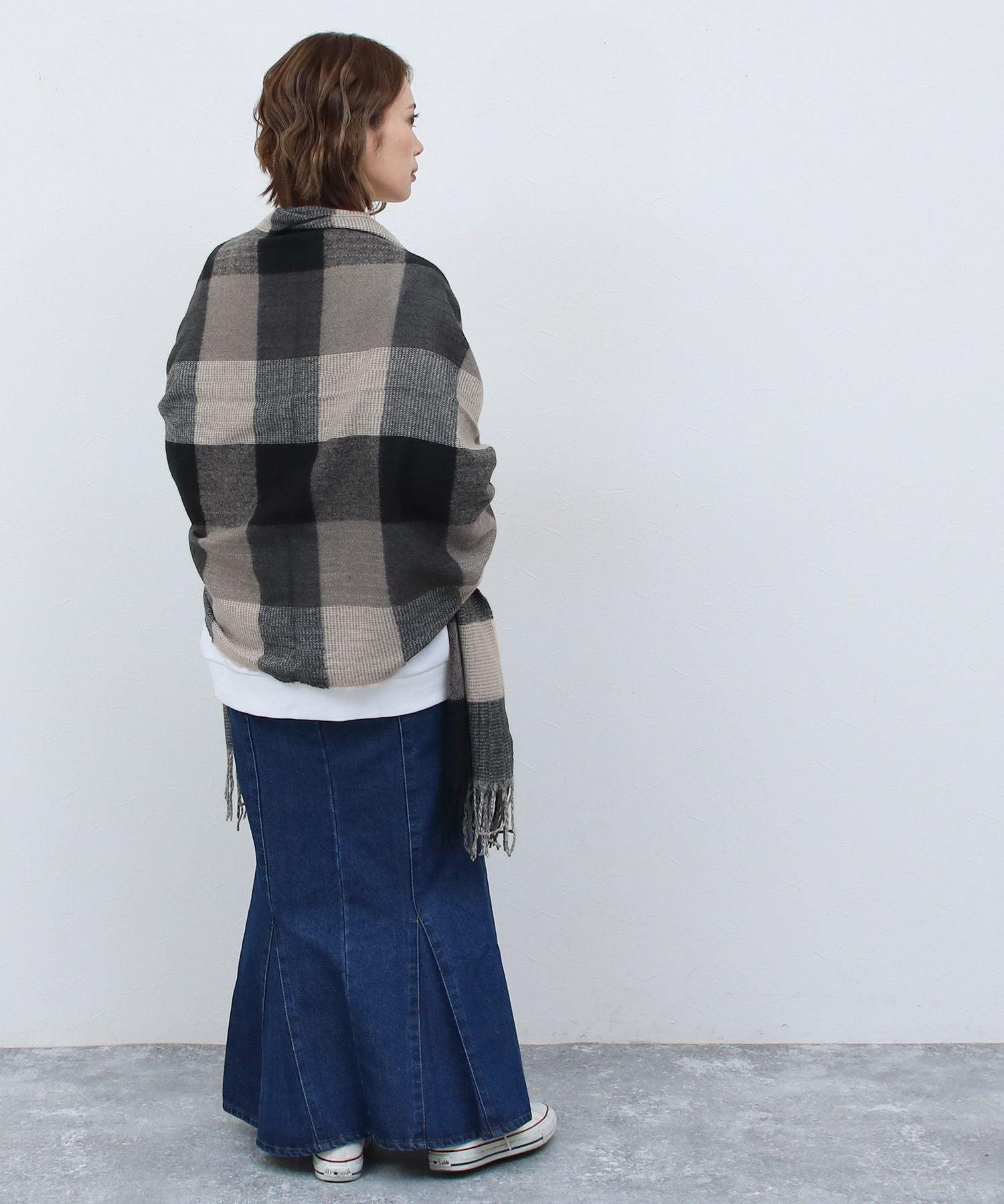 ソーシャルガール SocialGIRL 大判チェックストール