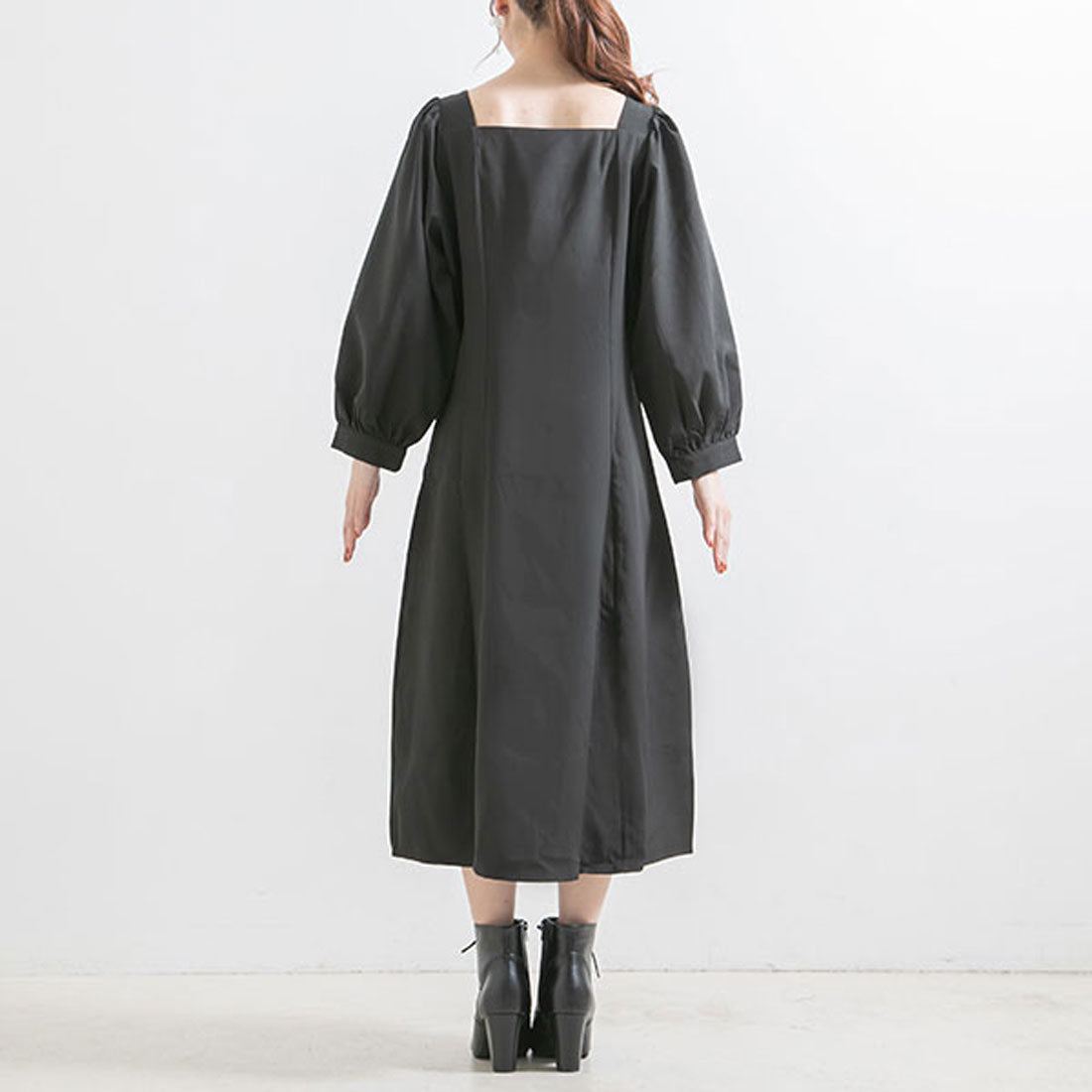 ユメテンボウ 夢展望 【選べる丈】Aラインワンピ (ショート アイスグレー) ショート アイスグレー