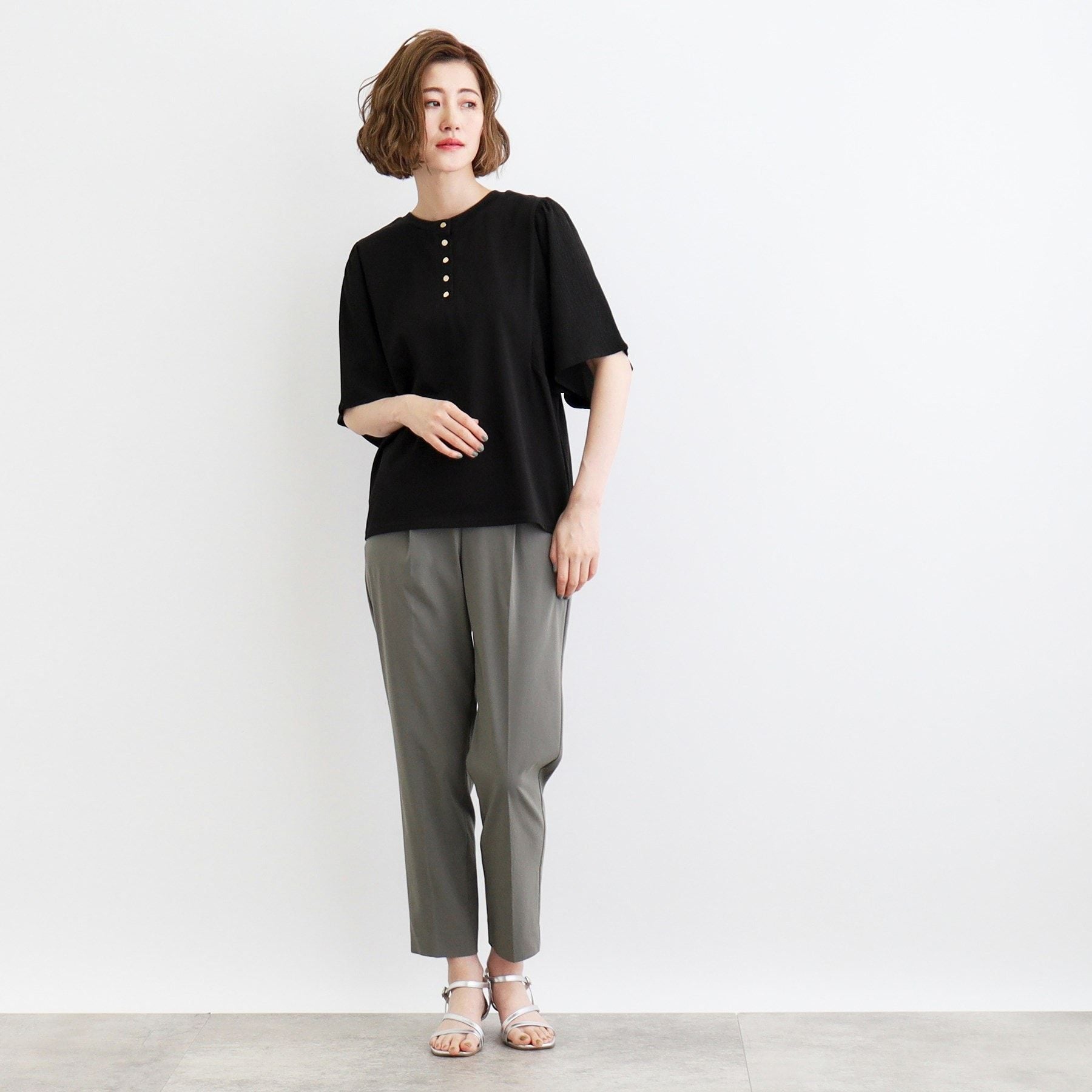 グローブ grove <接触冷感・UVカット・前後2WAY>異素材スリーブプルオーバー