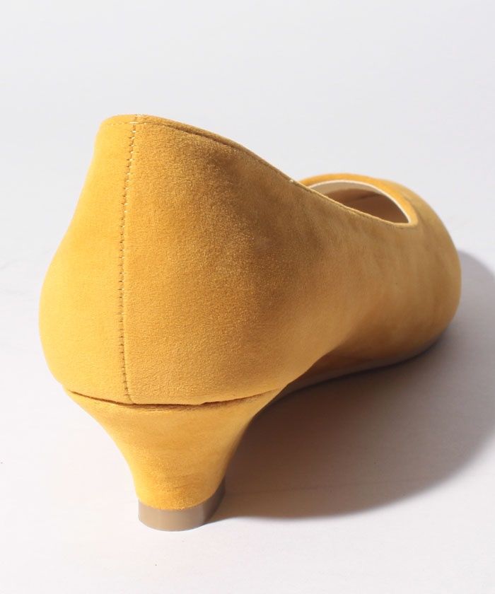 ラナン RANAN 幅広ゆったりアーモンドトゥウェッジパンプス