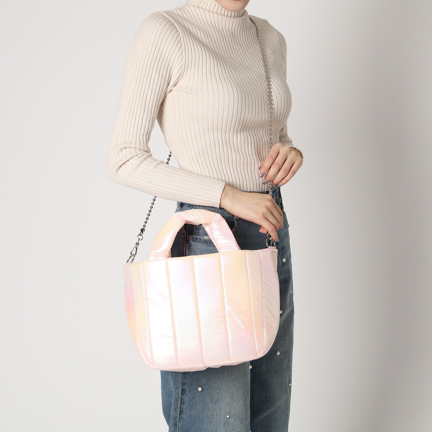 オーバータッシェ Ober Tashe メタリックショルダーバッグ2WAYトート (パープル(083)) パープル(083)