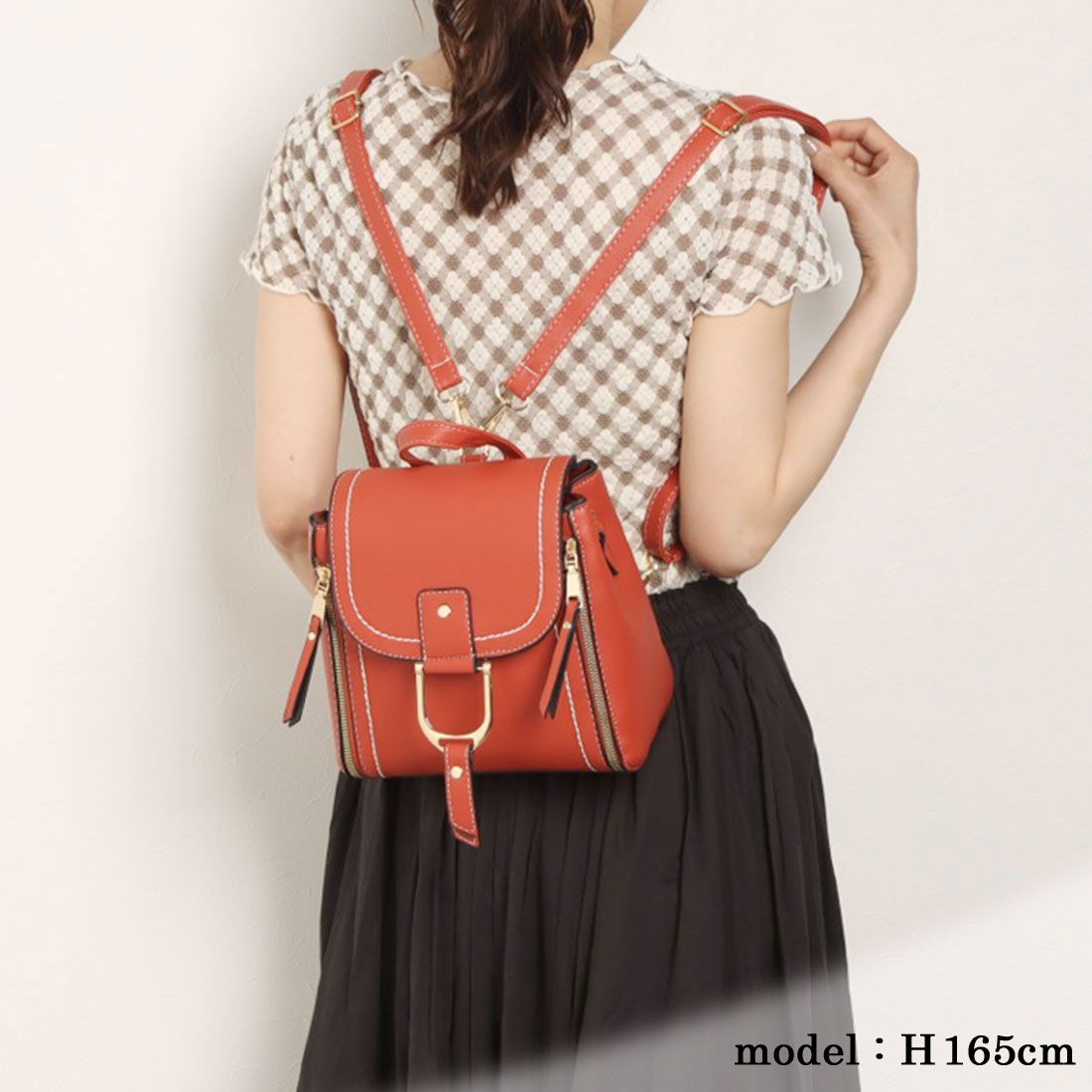 エスピー SP ワンカラーでシンプルなトレンディ2WAYリュックサック ショルダーバッグ 多収納 SSA51-RDBR