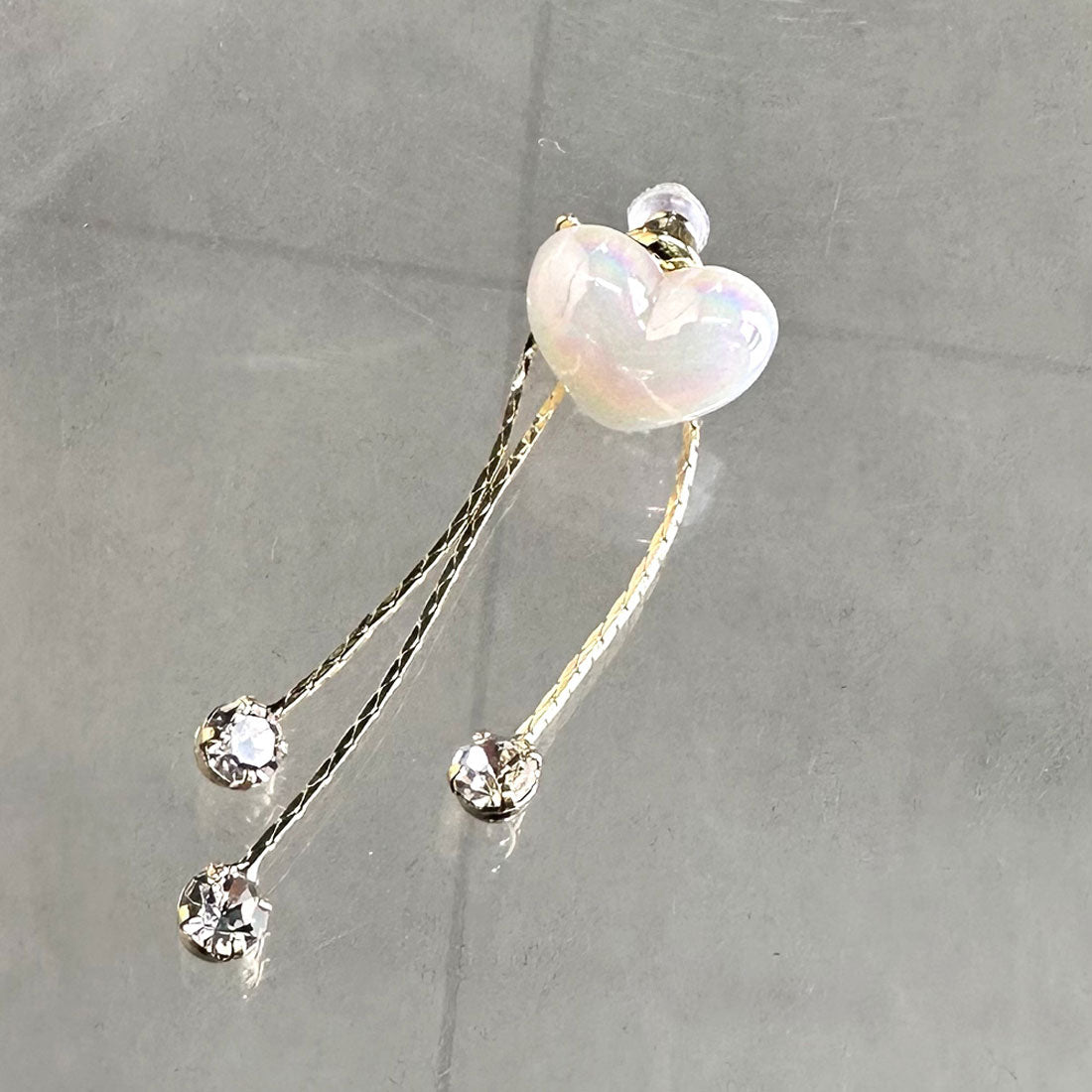 ノンヘッジ non-hedge パールハートピアス (シルバー) シルバー