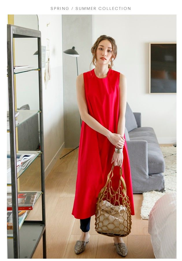 アクアガレージ aquagarage ワンピース ノースリーブ シャツワンピース