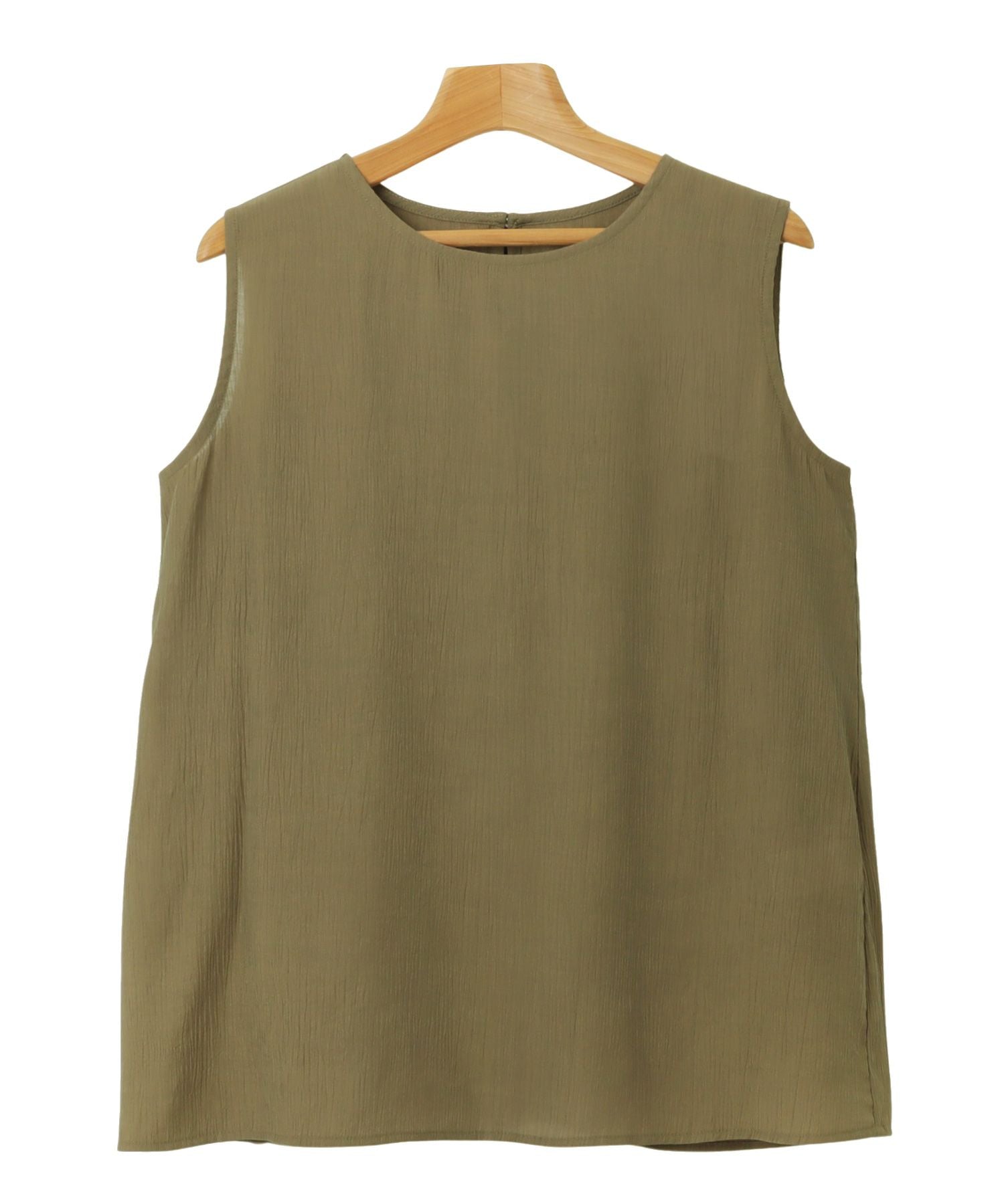 アンドミー andme レイヤード風  シアー ノースリーブ ブラウス