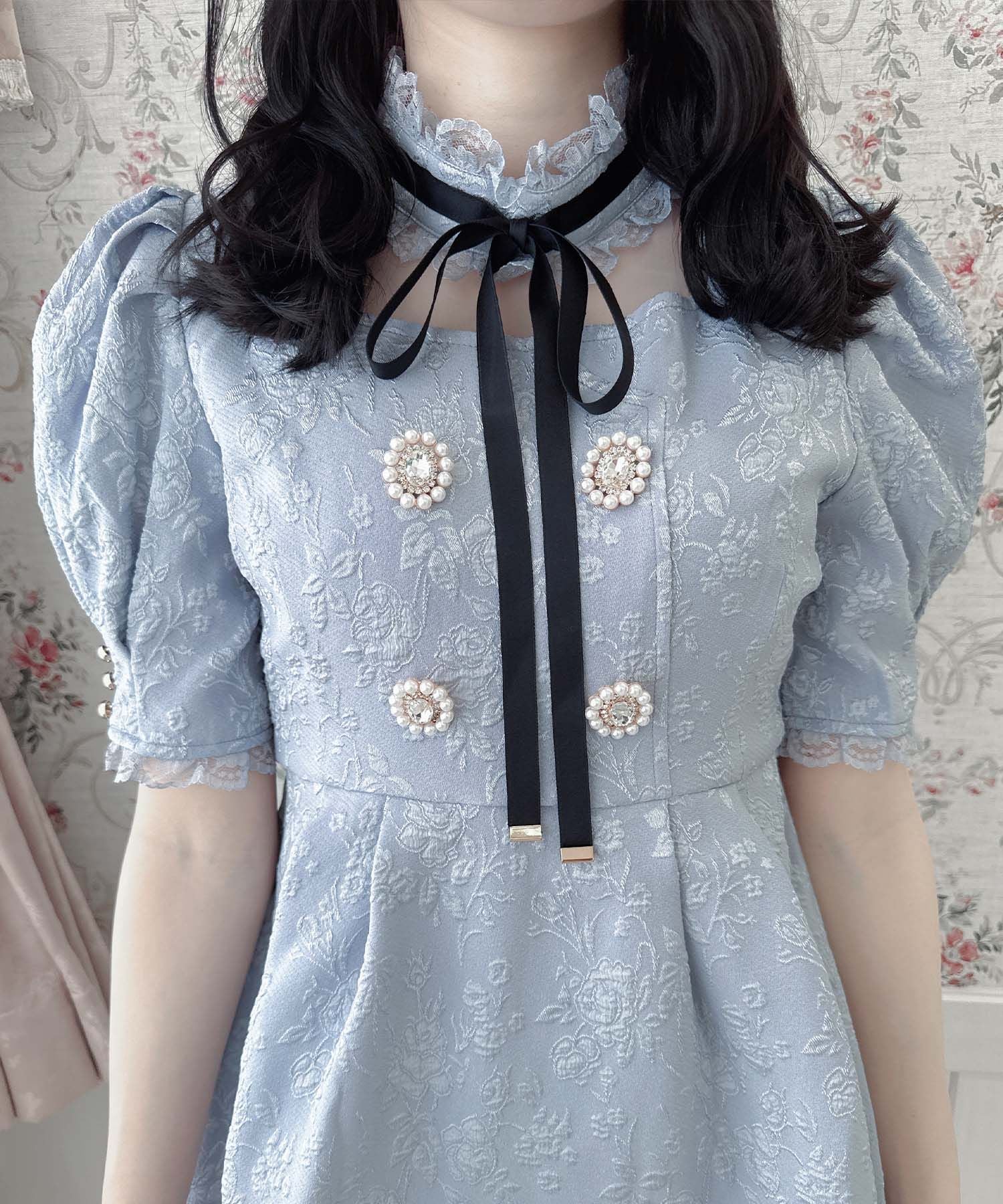 ロジータ ROJITA 花柄ふくれジャガード セットアップ