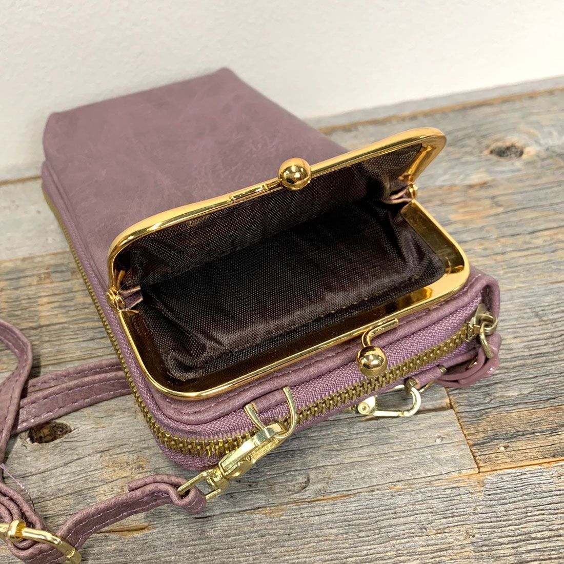 シーアールビー CRB がま口スマホショルダーバッグ