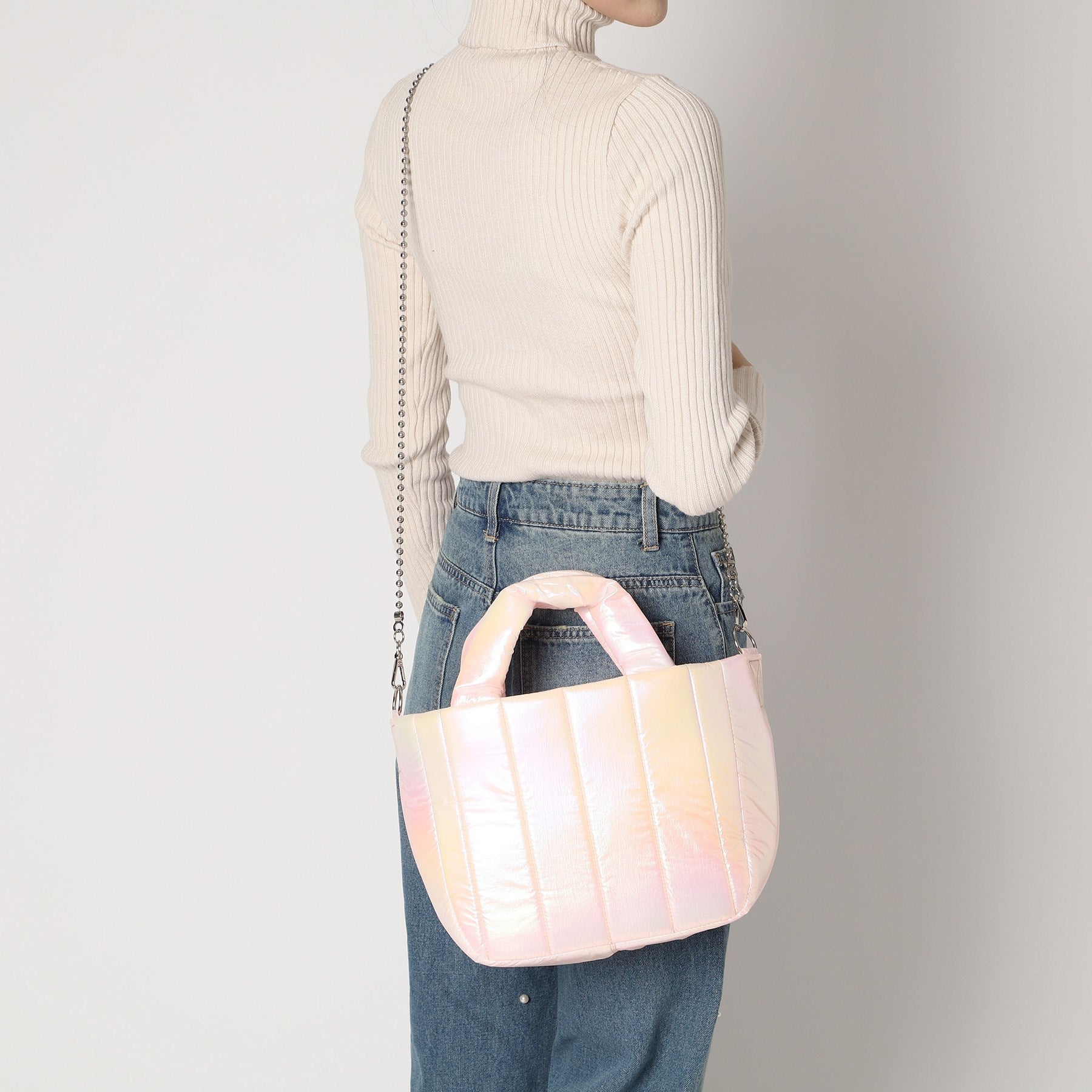 オーバータッシェ Ober Tashe メタリックショルダーバッグ2WAYトート (パープル(083)) パープル(083)