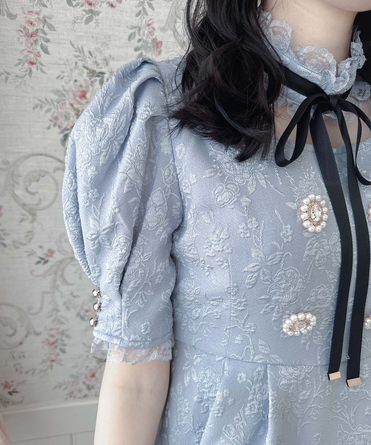 ロジータ ROJITA 花柄ふくれジャガード セットアップ