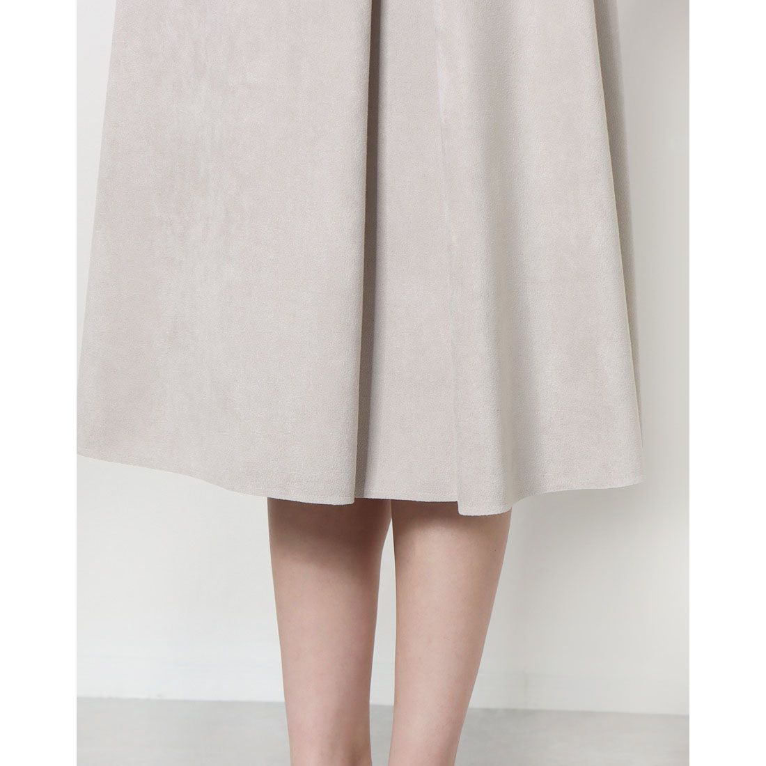 トゥエルブアジェンダ 12Twelve Agenda フェイクスエードサイドベルトフレアスカート