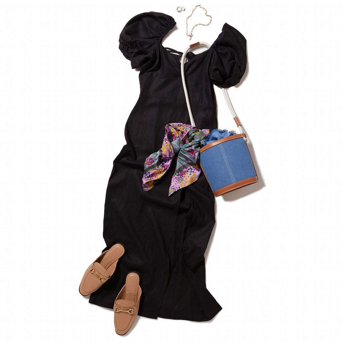 トプカピ TOPKAPI デニム バケツ型 ワンショルダーバッグ (ブルー) ブルー