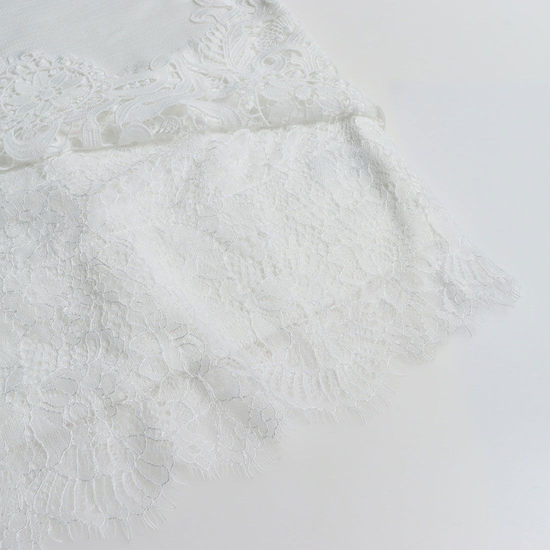 ラナン RANAN レース切替ニットプルオーバー