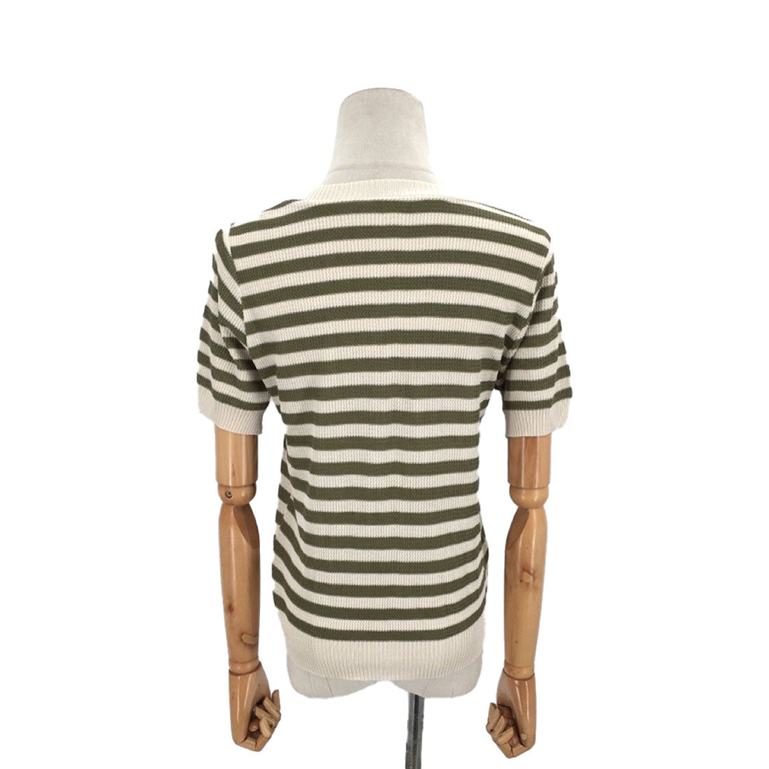 デューリリー Dewlily ボーダーサマーニット 韓国ファッション 10代 20代 30代 スクエアネック カジュアル ボーダーデザイン コンパクト 豊富なカラーバリエーション (ブラック) ブラック