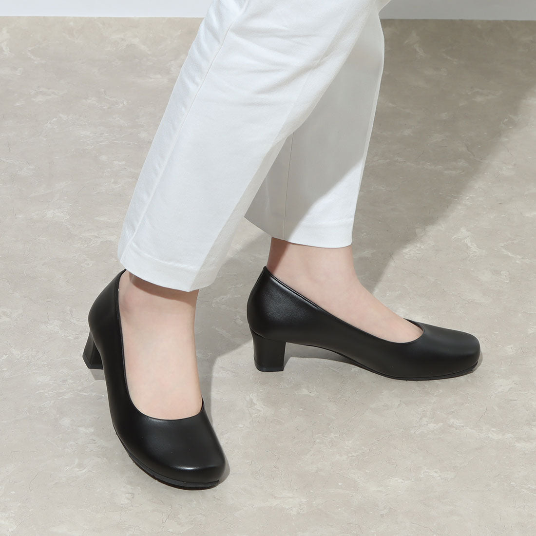 プレタポルテ PRET-A porter レディース パンプス リクルート 幅広 3E 9420 (ブラック) ブラック