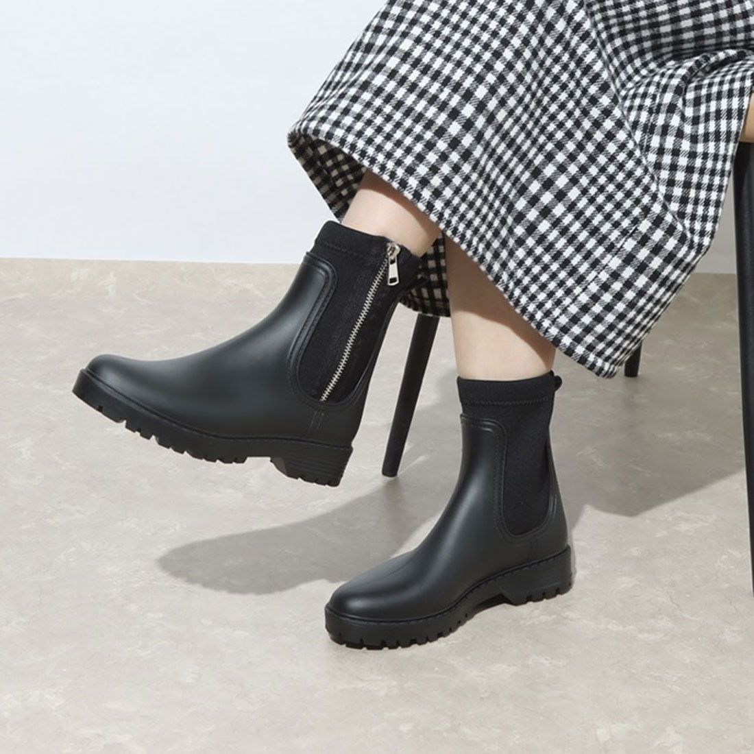 エドウィン EDWIN 【レインシューズ】レディース サイドゴア レイン シューズ サイドファスナー 5150000