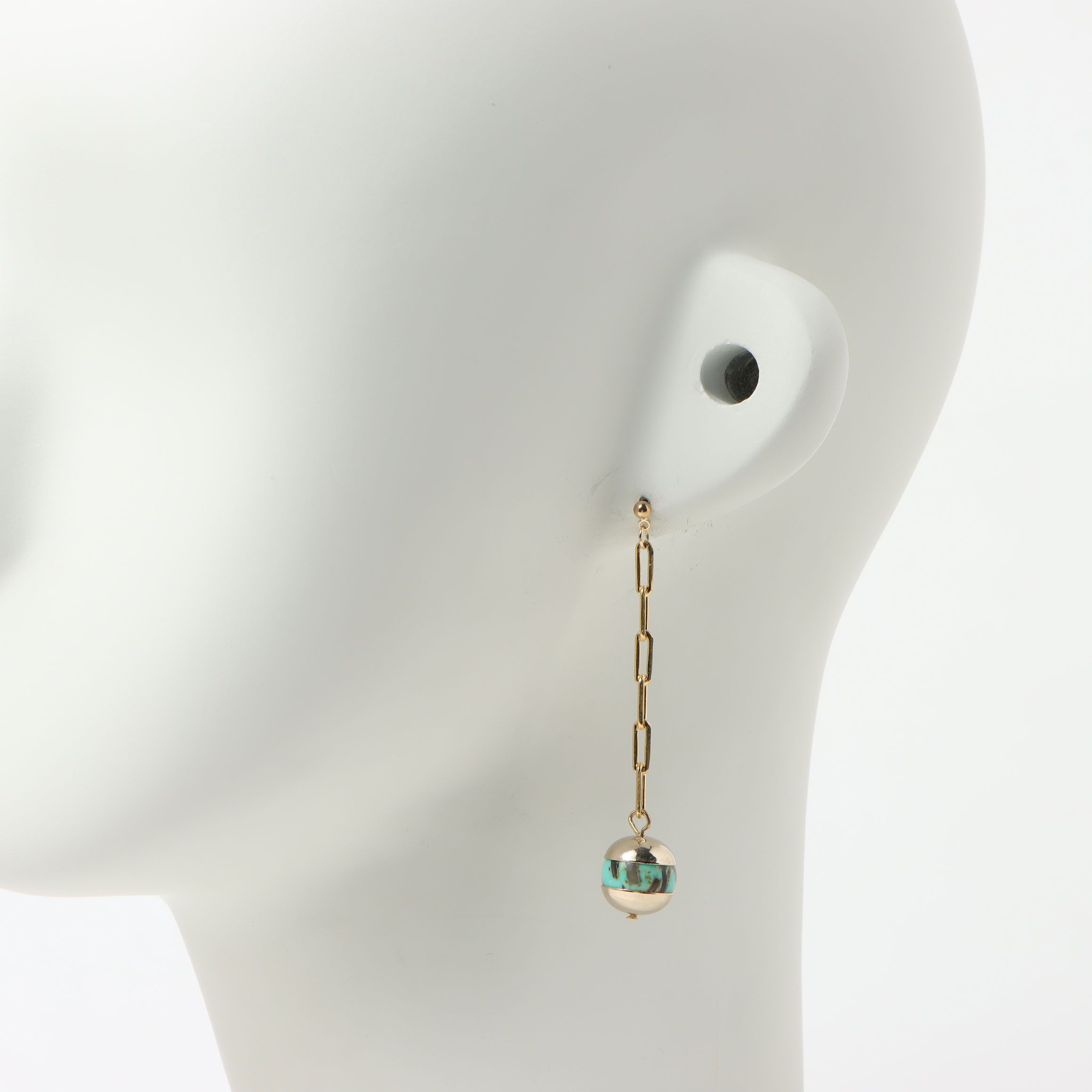 スリーフォータイム Three Four Time ナチュラルストーンアシメピアス