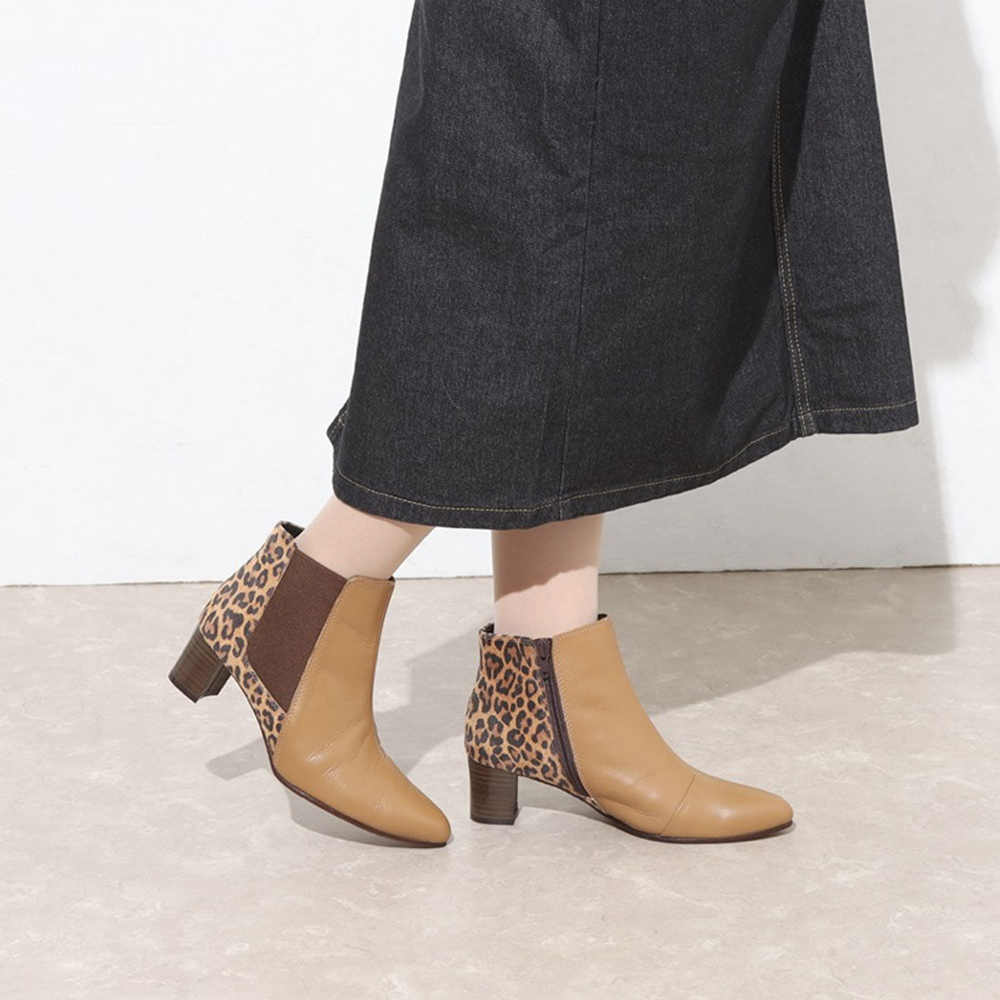 ヨースケ YOSUKE 本革サイドゴアブーツ (ピューマ) ピューマ