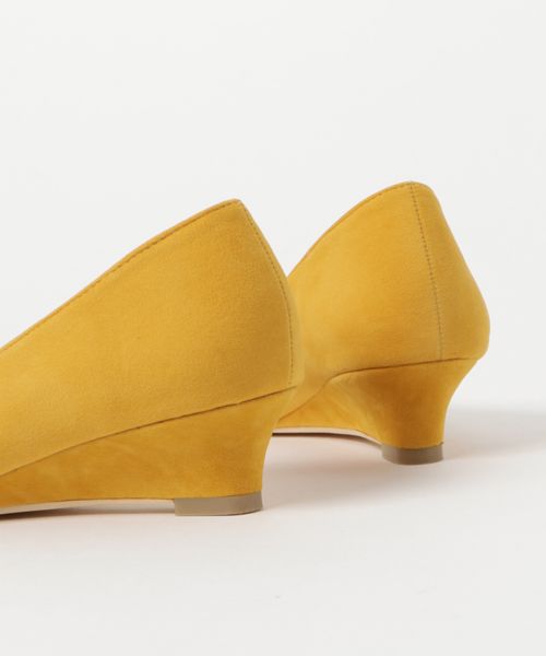 ラナン RANAN 幅広ゆったりアーモンドトゥウェッジパンプス