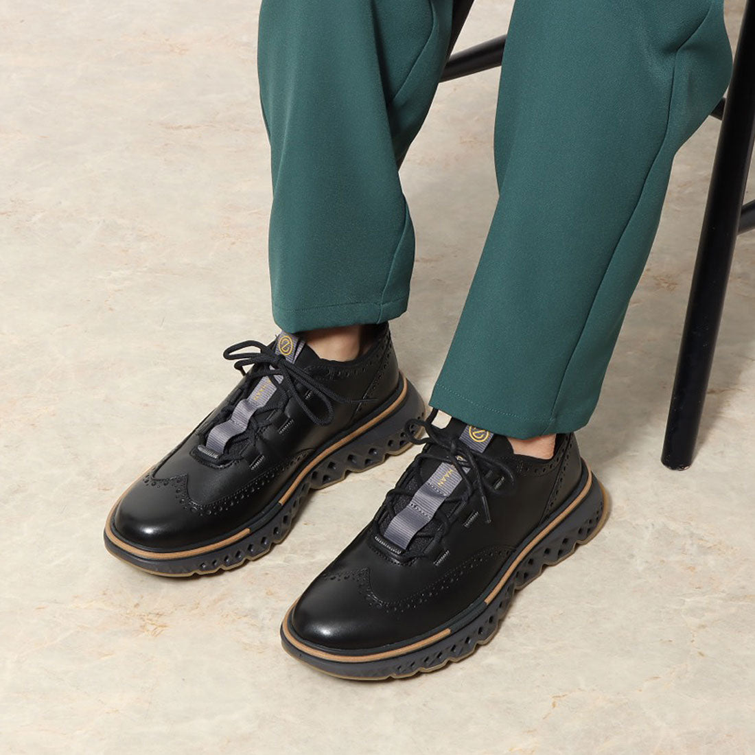 コール ハーン COLE HAAN 5.ゼログランド ウィングオックスフォード mens (ブラック / ペイヴメント /ストームクラウド) ブラック / ペイヴメント /ストームクラウド