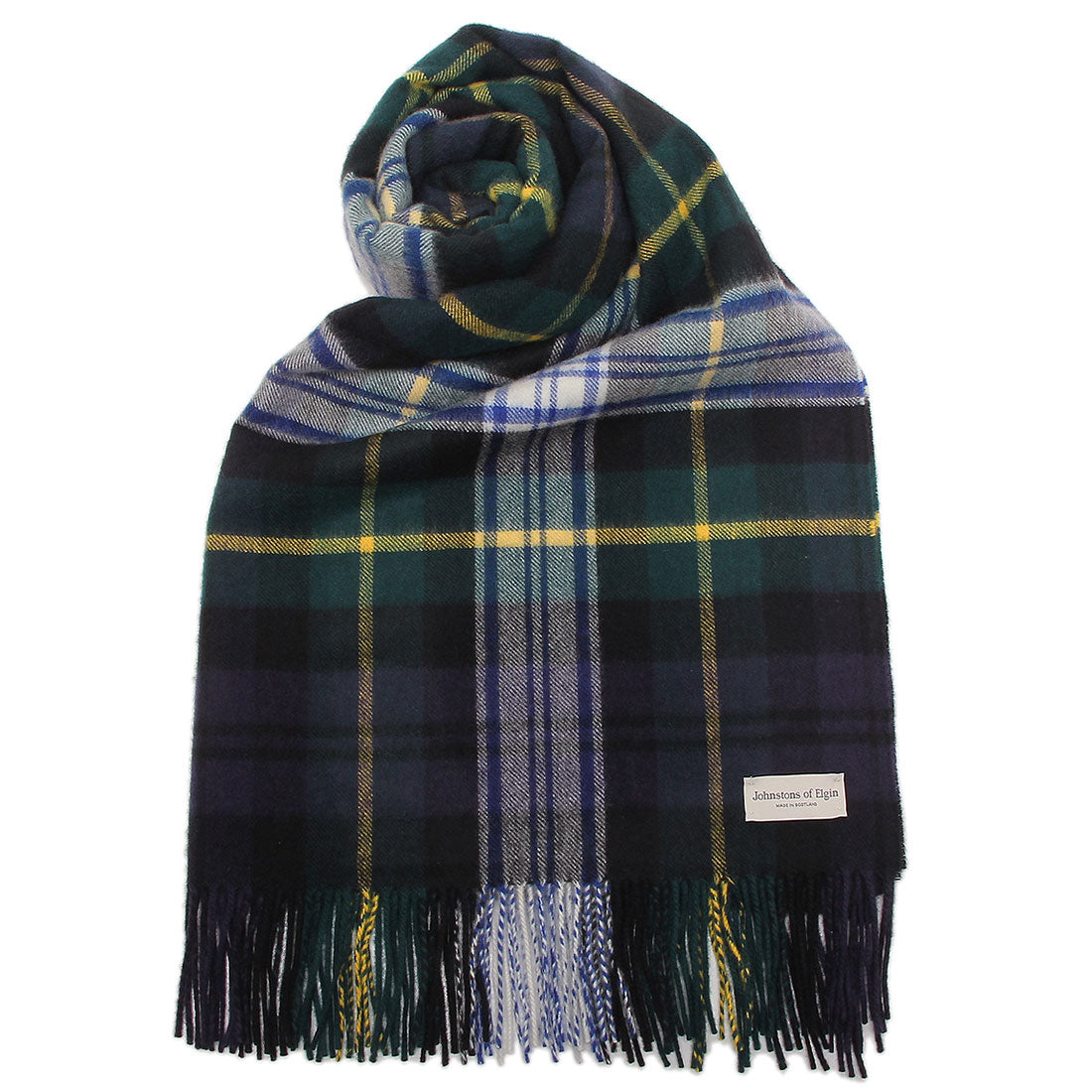 ジョンストンズ ストール マフラー グリーン マルチカラー レディース JOHNSTONS WA000056 KU0312 大判(DRESS GORDON) DRESS GORDON