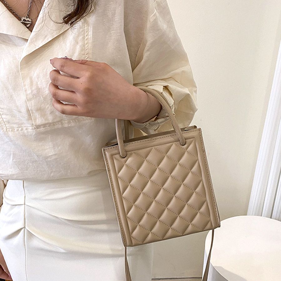 リフ Riff 洗練されたキルティングステッチ ミニ 2WAY ハンドバッグ 鞄 かばん PUレザー レザー風 レザー調 無地