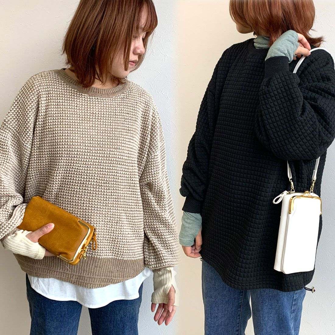 シーアールビー CRB がま口スマホショルダーバッグ