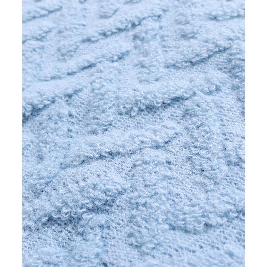 ハンチ hunch モヘアタッチヘリンボーン柄編みニット (オフホワイト) オフホワイト