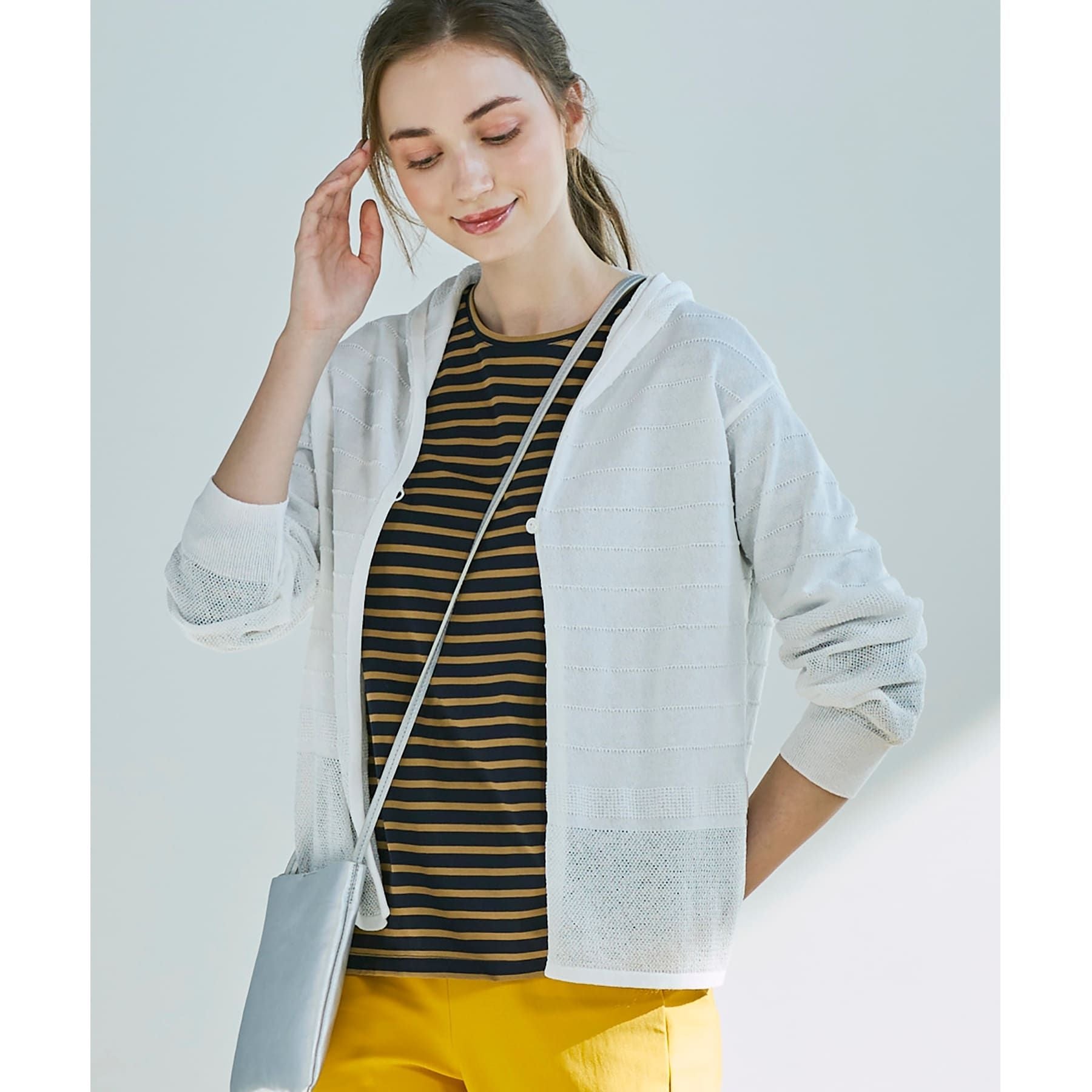 コルディア CORDIER ブルーム フーディカーディガン