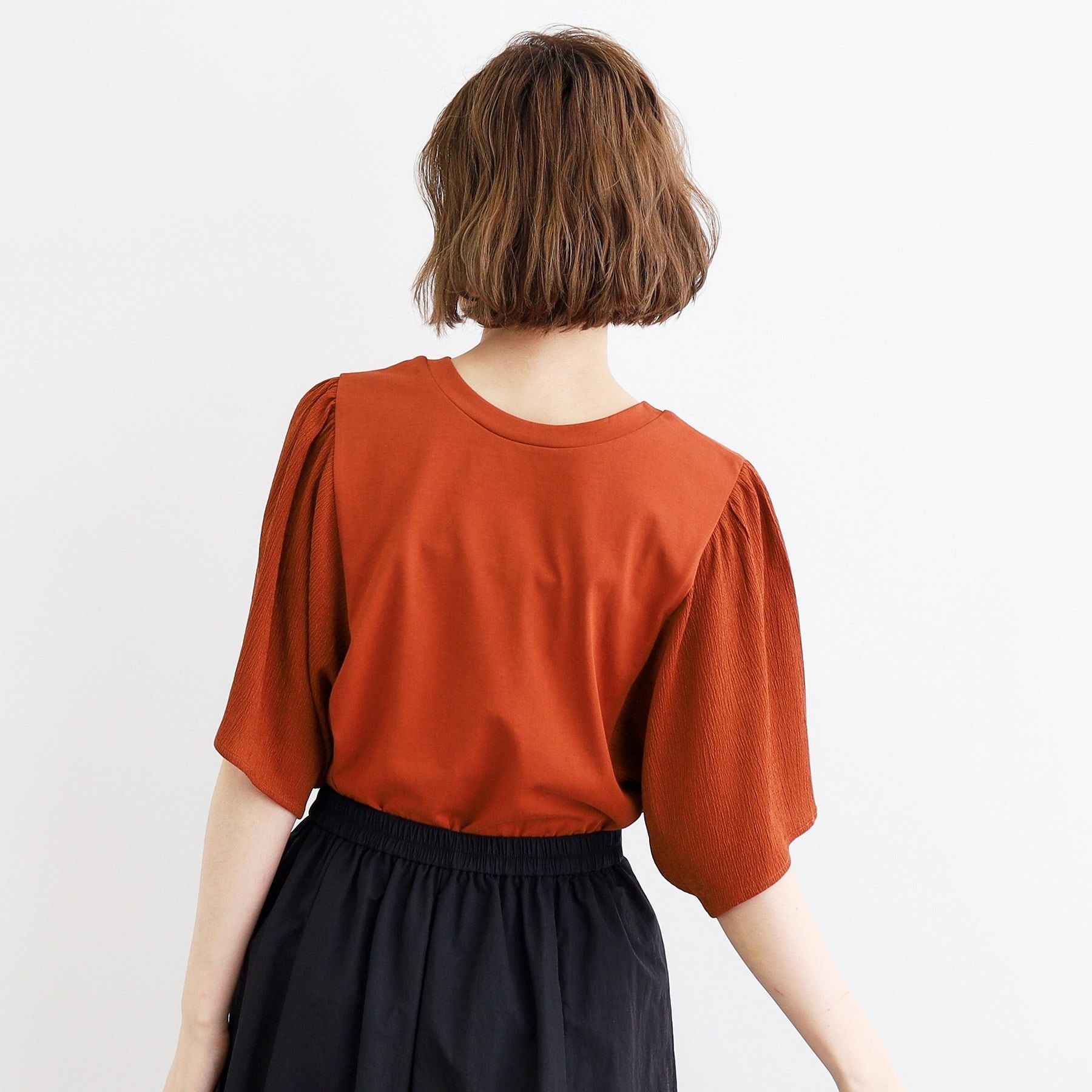 グローブ grove <接触冷感・UVカット・前後2WAY>異素材スリーブプルオーバー