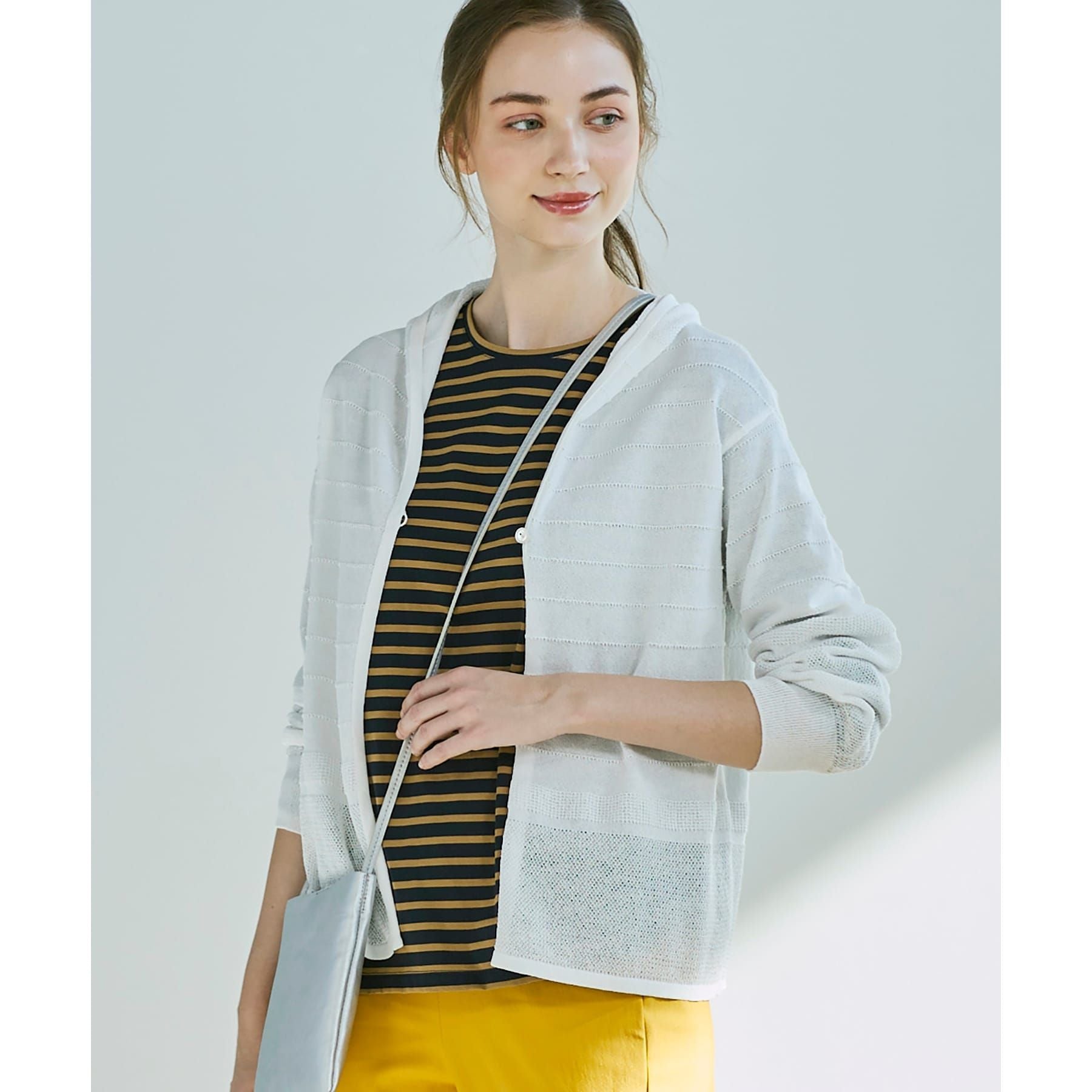 コルディア CORDIER ブルーム フーディカーディガン