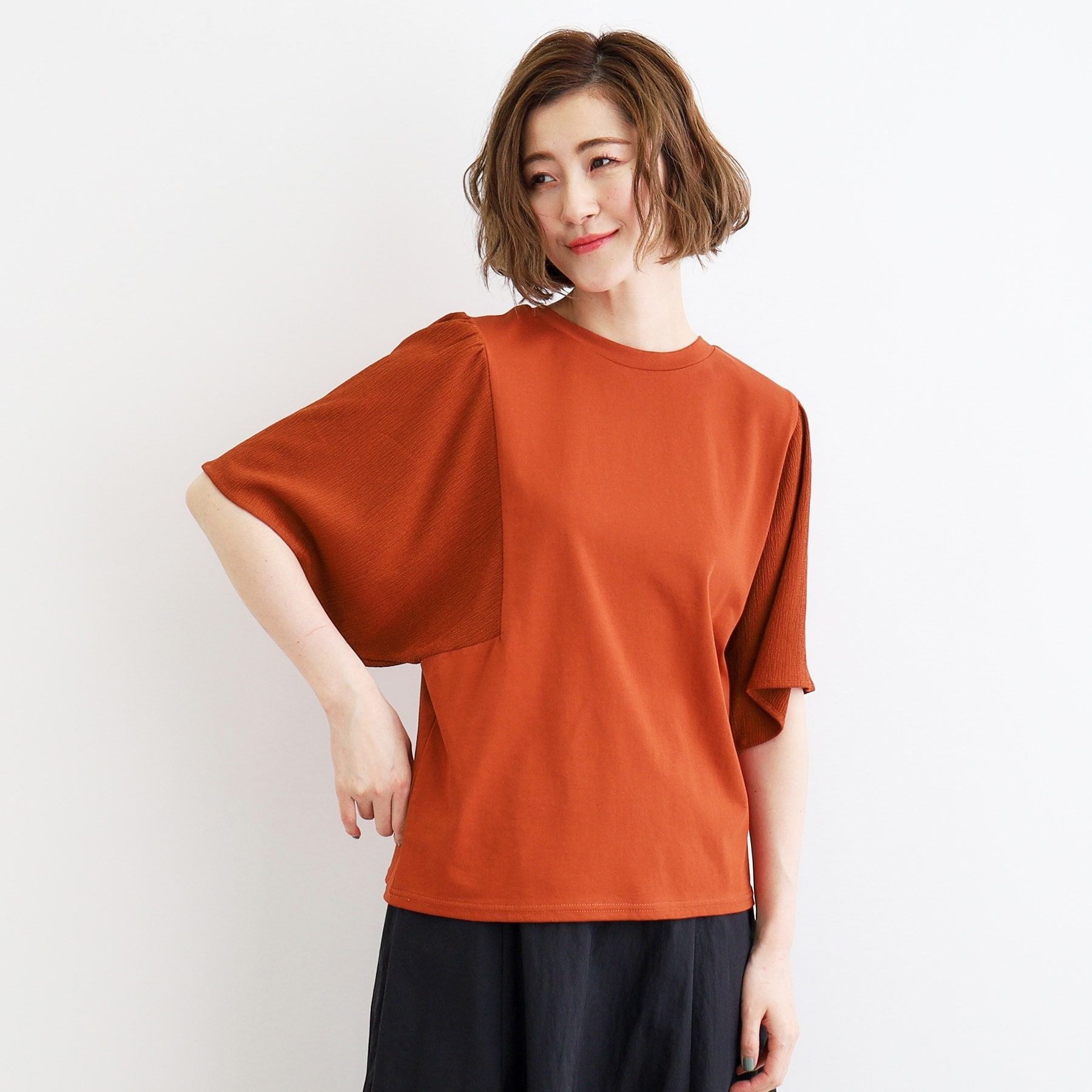 グローブ grove <接触冷感・UVカット・前後2WAY>異素材スリーブプルオーバー