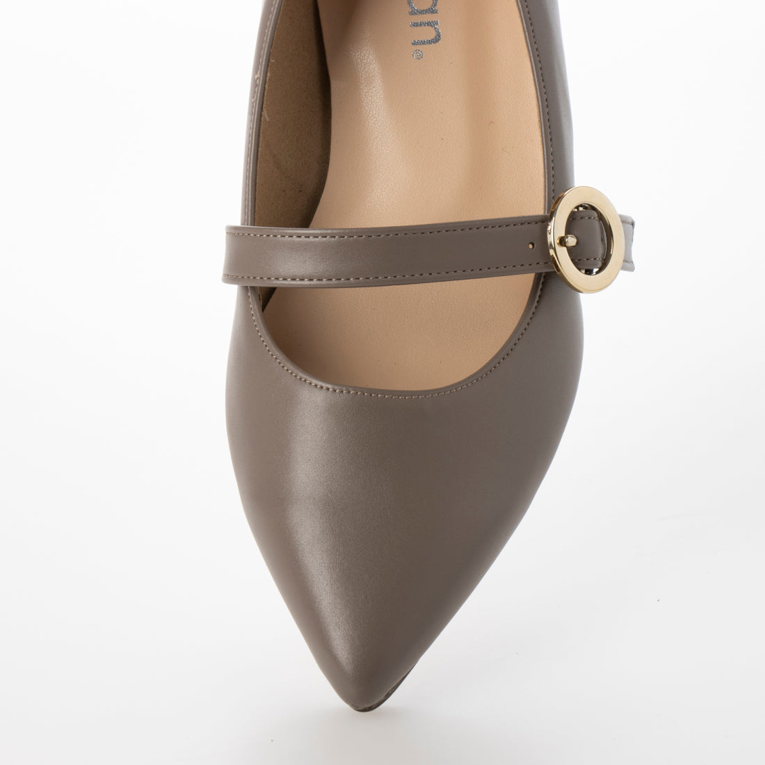 マミアン mamian 甲ストラップフラットシューズ/m17005 (ダークグレージュ) ダークグレージュ