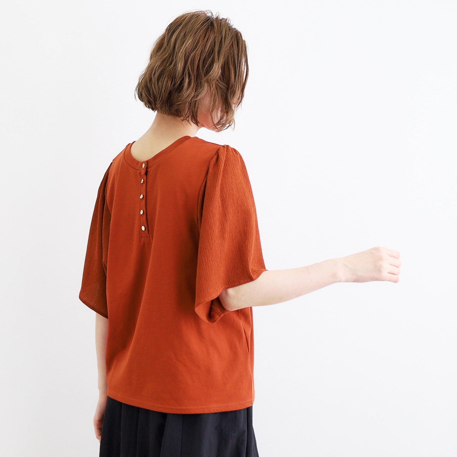 グローブ grove <接触冷感・UVカット・前後2WAY>異素材スリーブプルオーバー