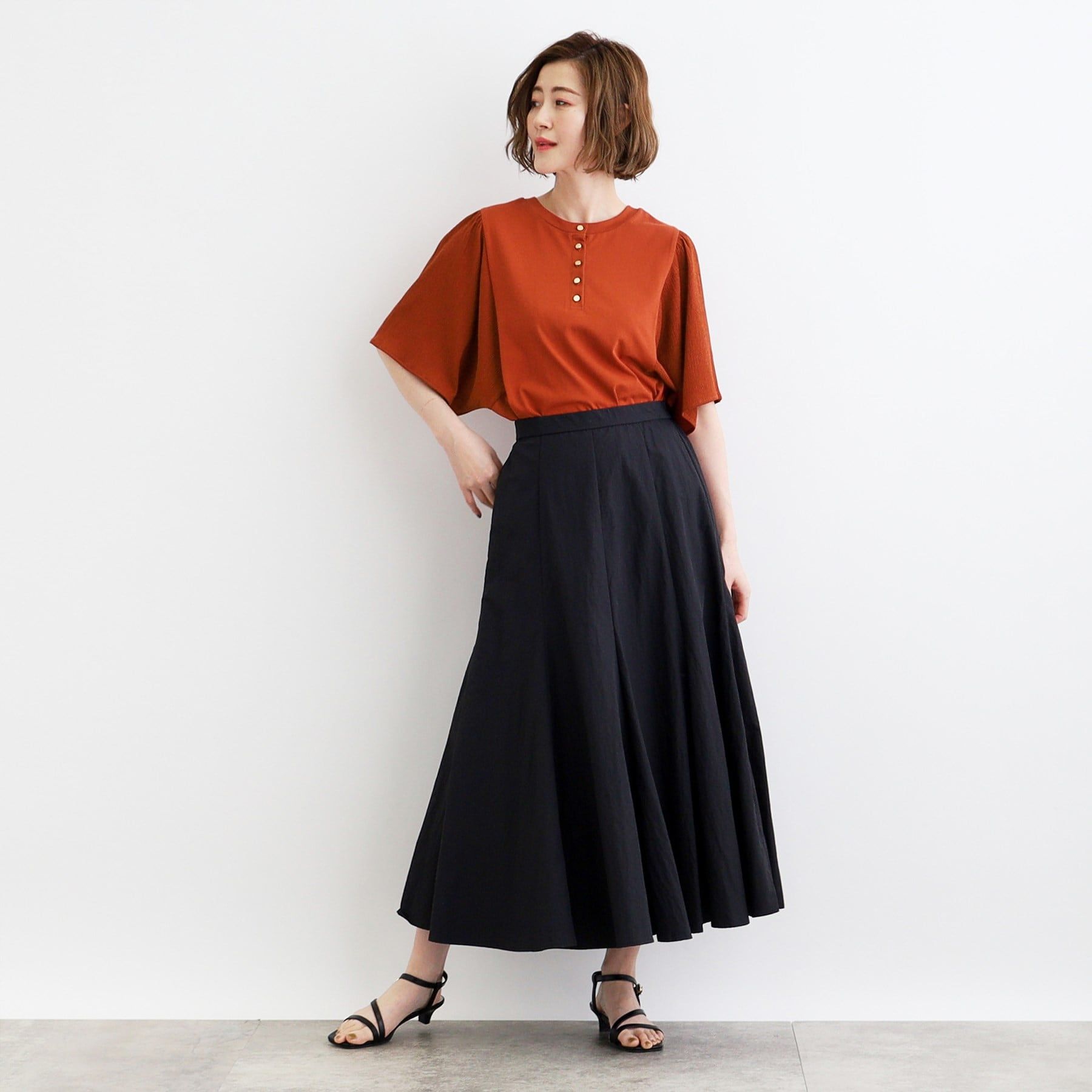 グローブ grove <接触冷感・UVカット・前後2WAY>異素材スリーブプルオーバー