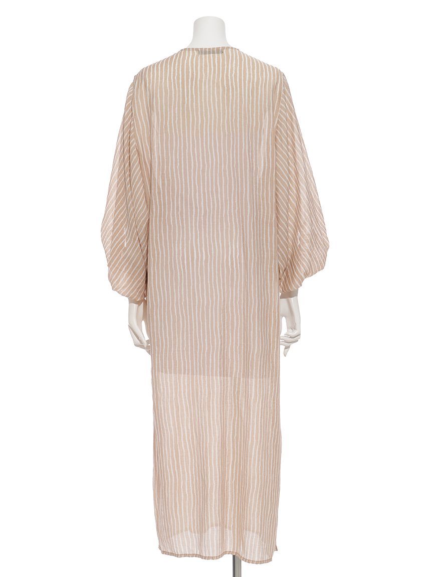 インタープラネット INTERPLANET 手書きストライプレイヤードワンピース