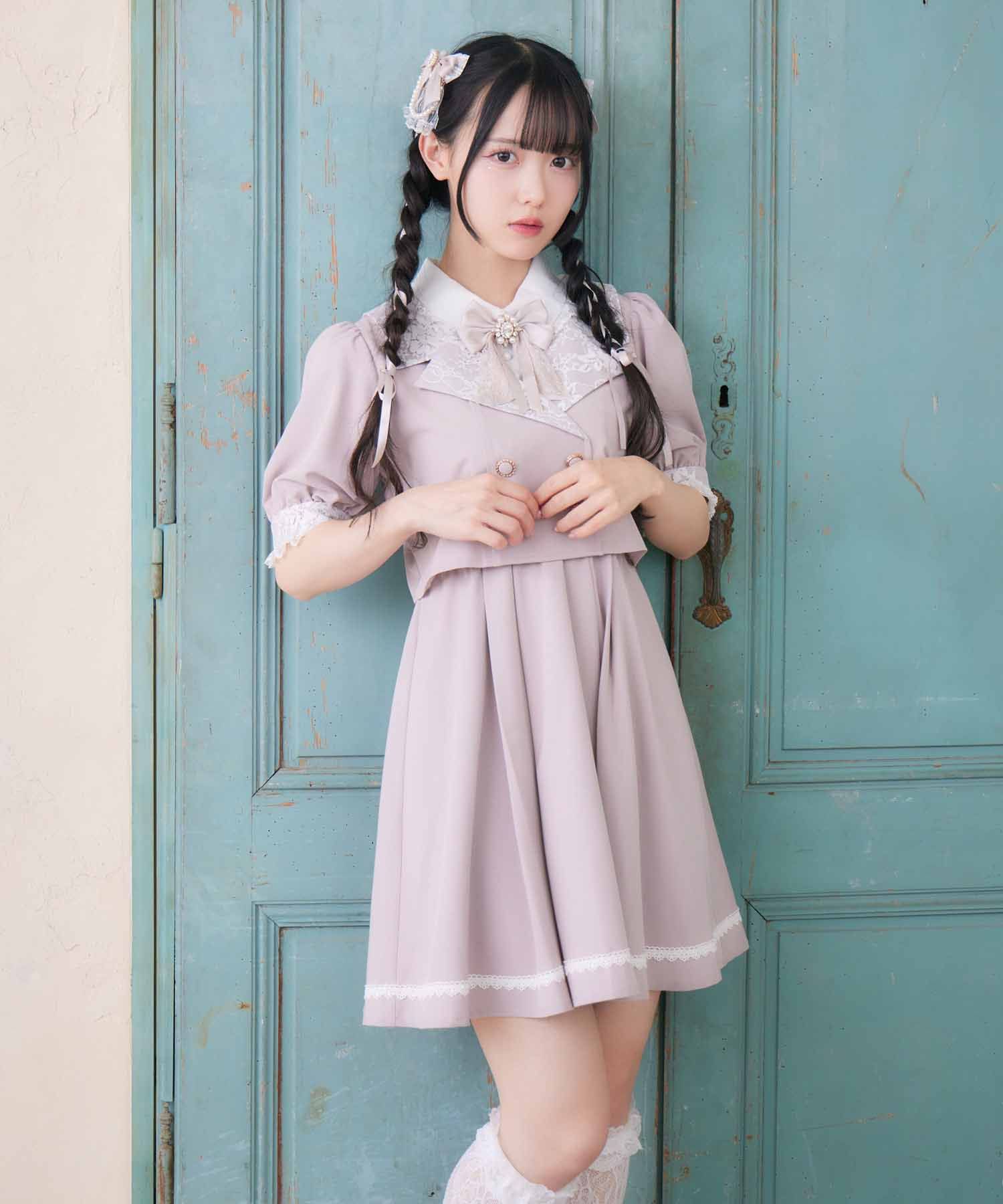 ロジータ ROJITA レイヤード風テーラードワンピース