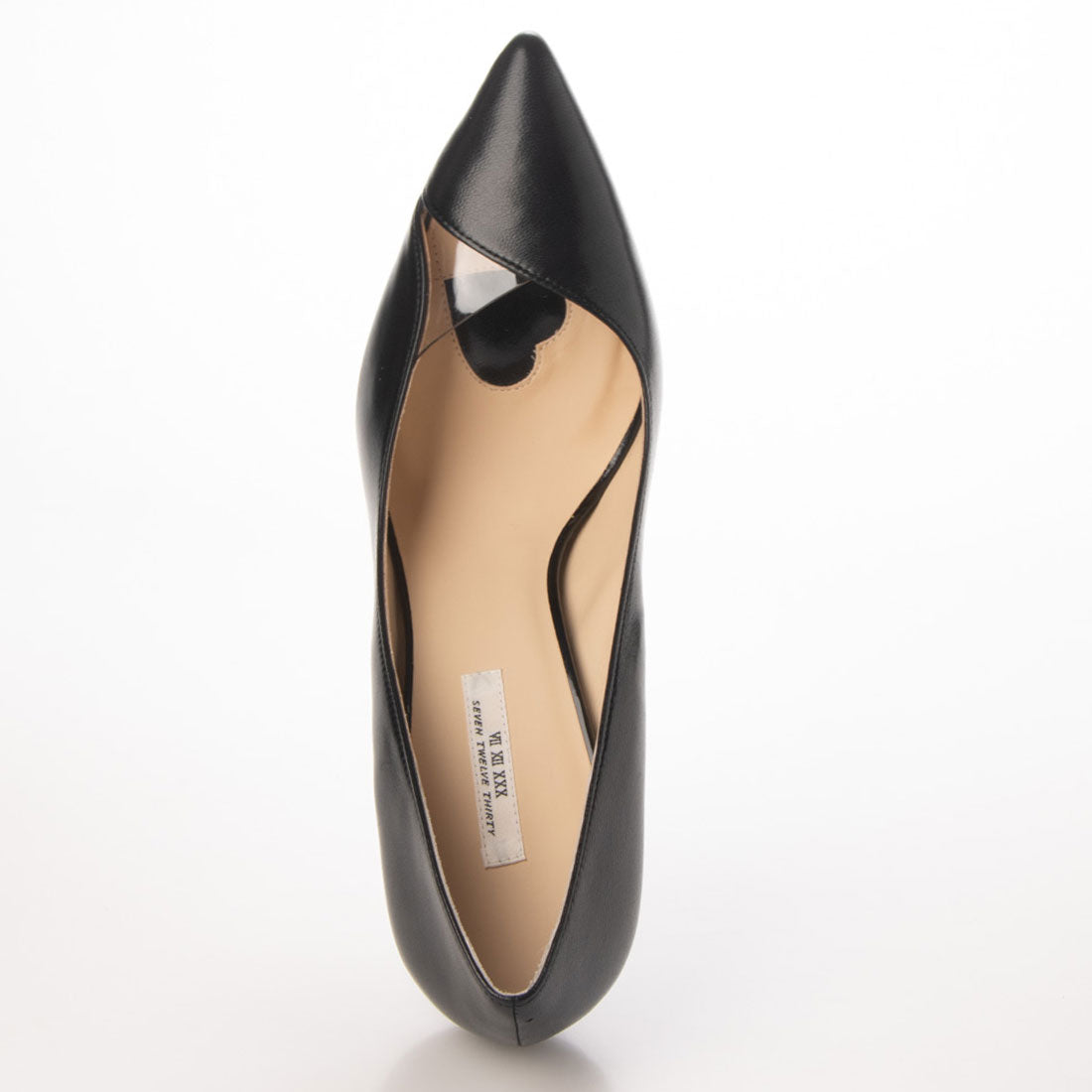 セヴン トゥエルヴ サーティ SEVEN TWELVE THIRTY スティレットヒールクリアモチーフパンプス (ブラック) ブラック