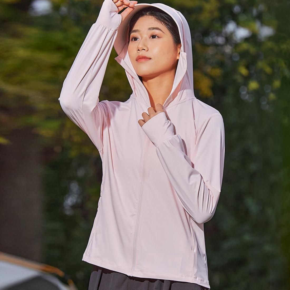 メゾンドラティール maison de LATIR 手から首元までしっかりまもってくれる指穴つきUVカットパーカー