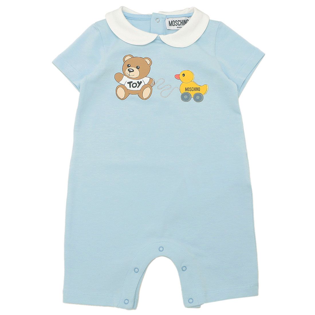 モスキーノ MOSCHINO ベビー服 ベビー用品 テディベア ロンパース 帽子 ブルー キッズ MOSCHINO MMY056 LBA00 40304【返品不可商品】