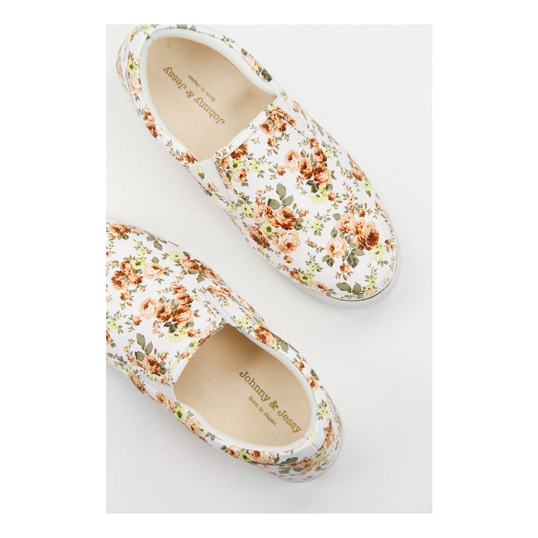 ジョニーアンドジェシー Johnny & Jessy フラワー柄ゴムスリッポン
