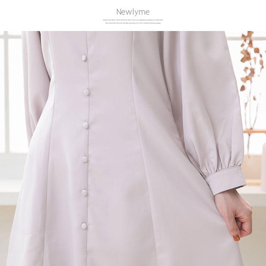 ユメテンボウ 夢展望 【選べる丈】Aラインワンピ (ショート アイスグレー) ショート アイスグレー