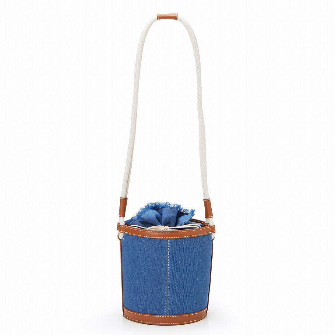 トプカピ TOPKAPI デニム バケツ型 ワンショルダーバッグ (ブルー) ブルー