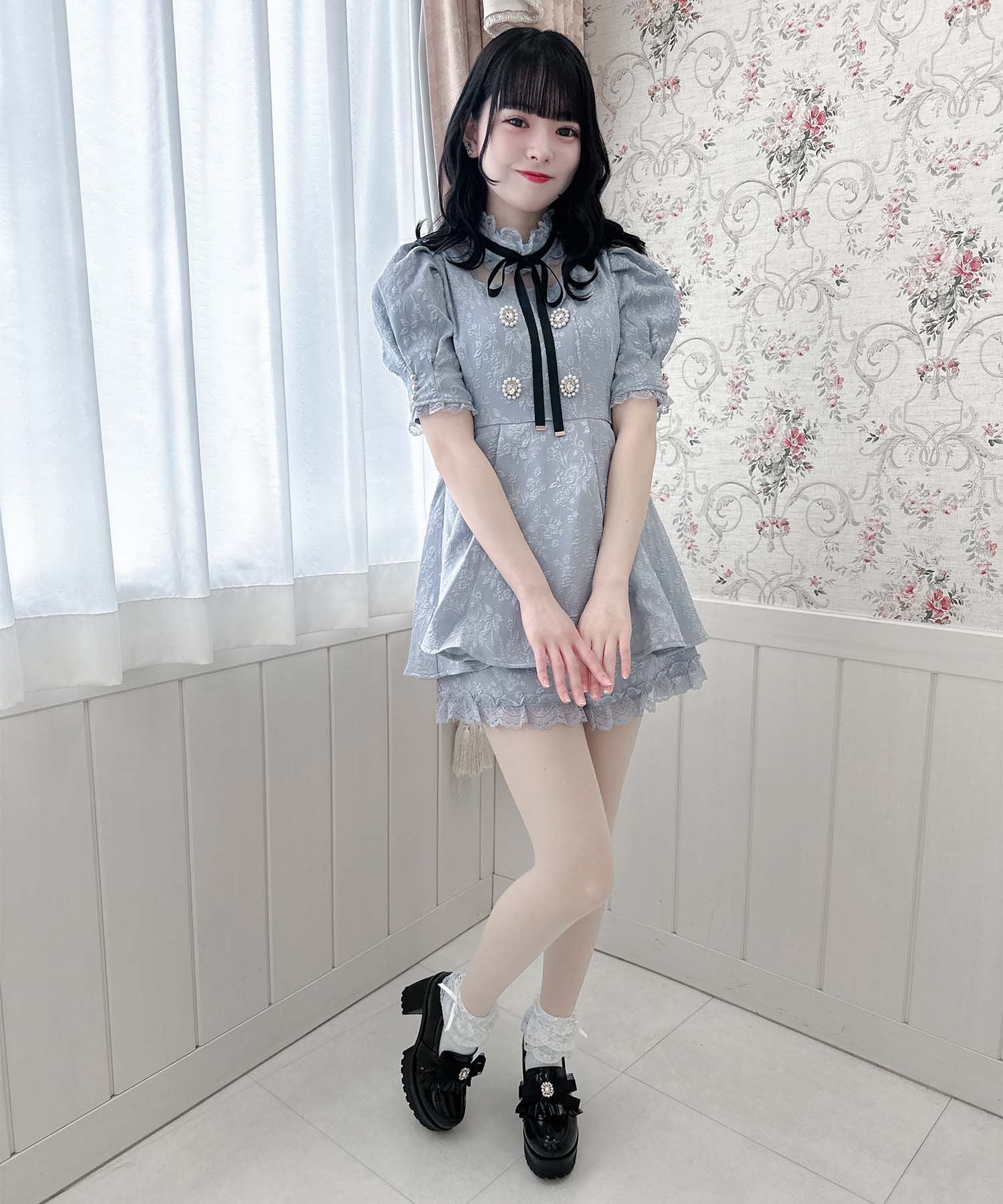 ロジータ ROJITA 花柄ふくれジャガード セットアップ